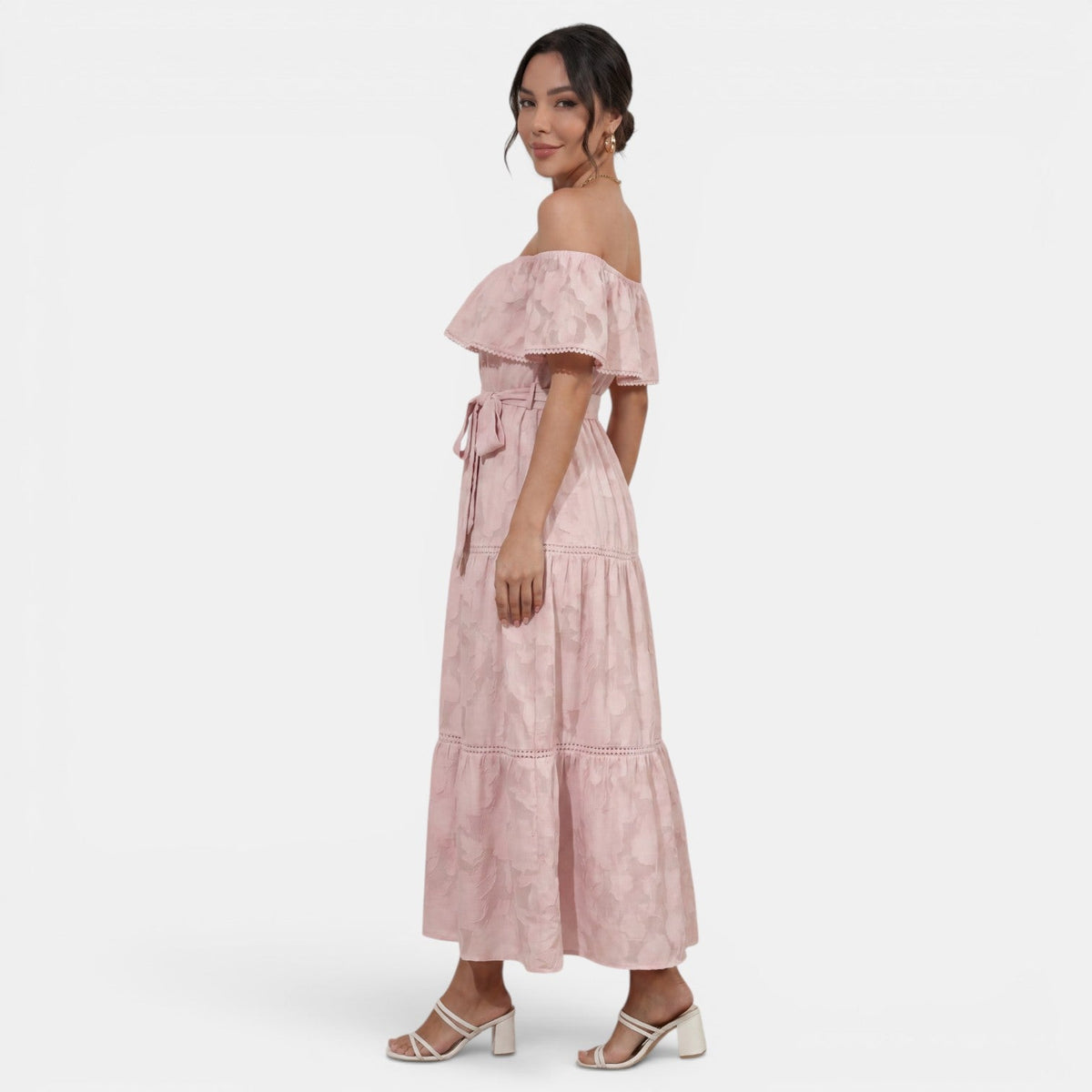 Vestido Boho Mujer Hombros Descubiertos