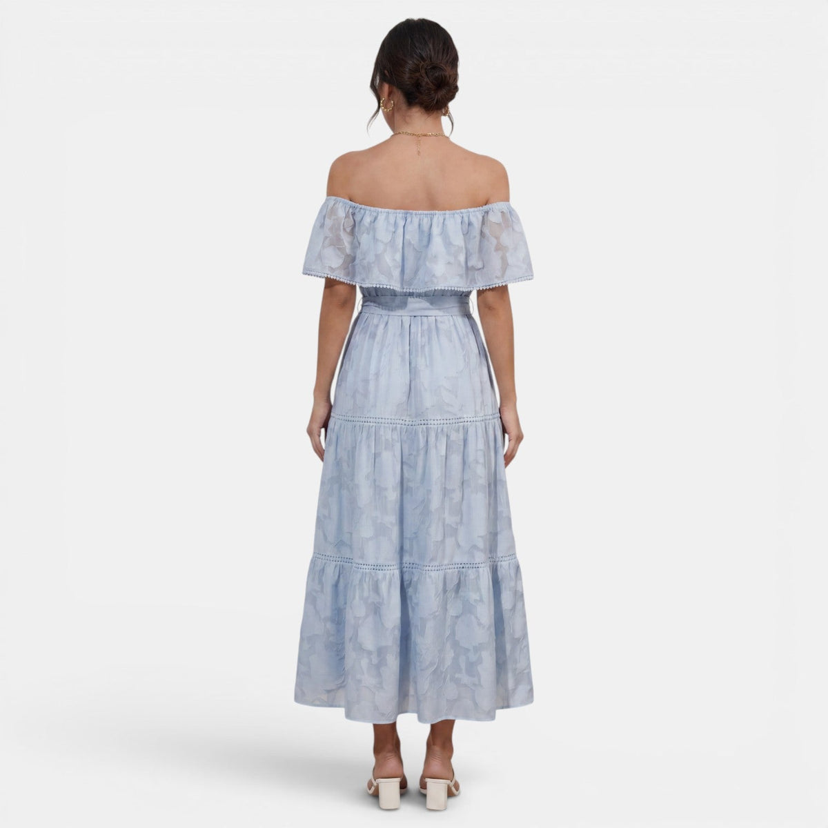 Vestido Boho Mujer Hombros Descubiertos