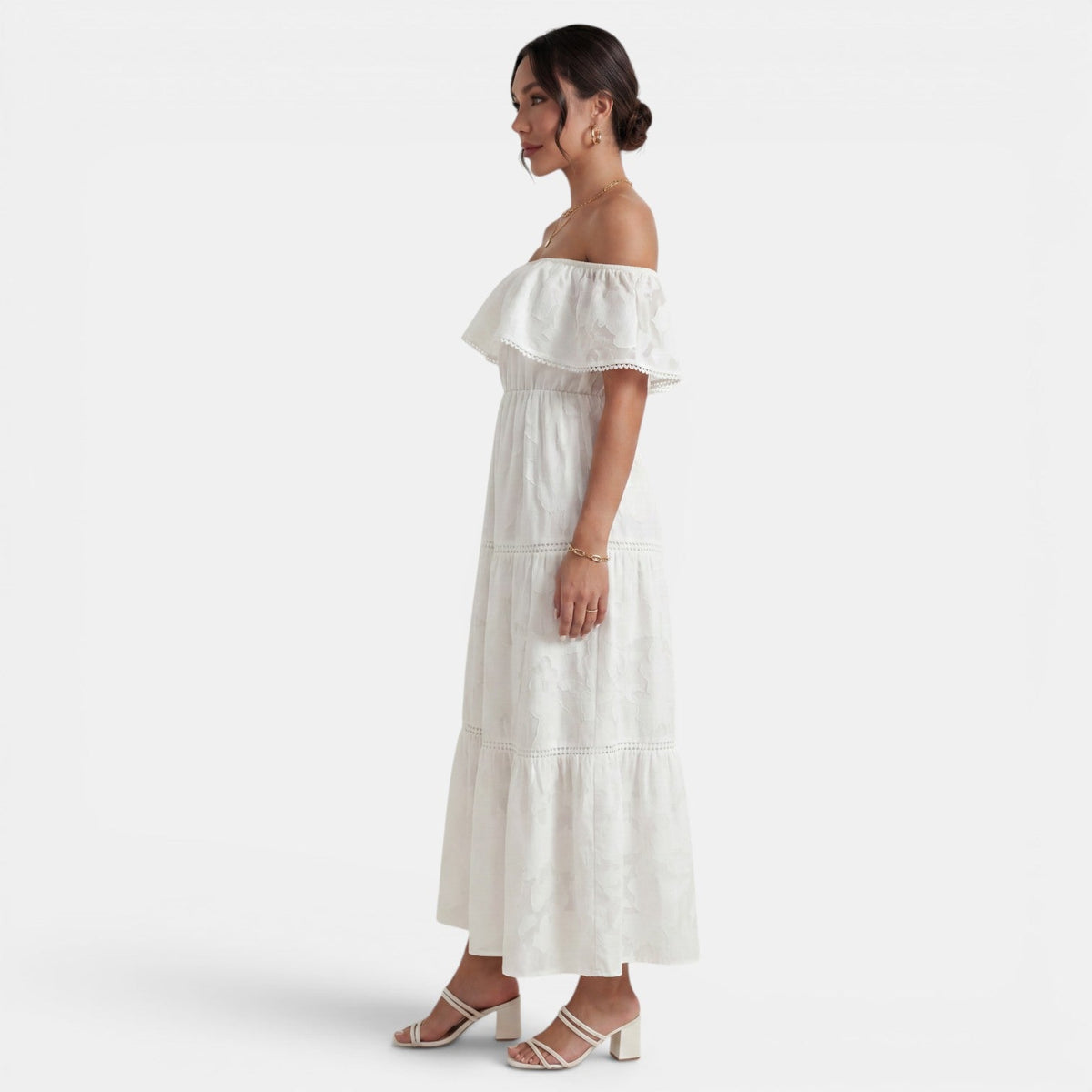 Vestido Boho Mujer Hombros Descubiertos