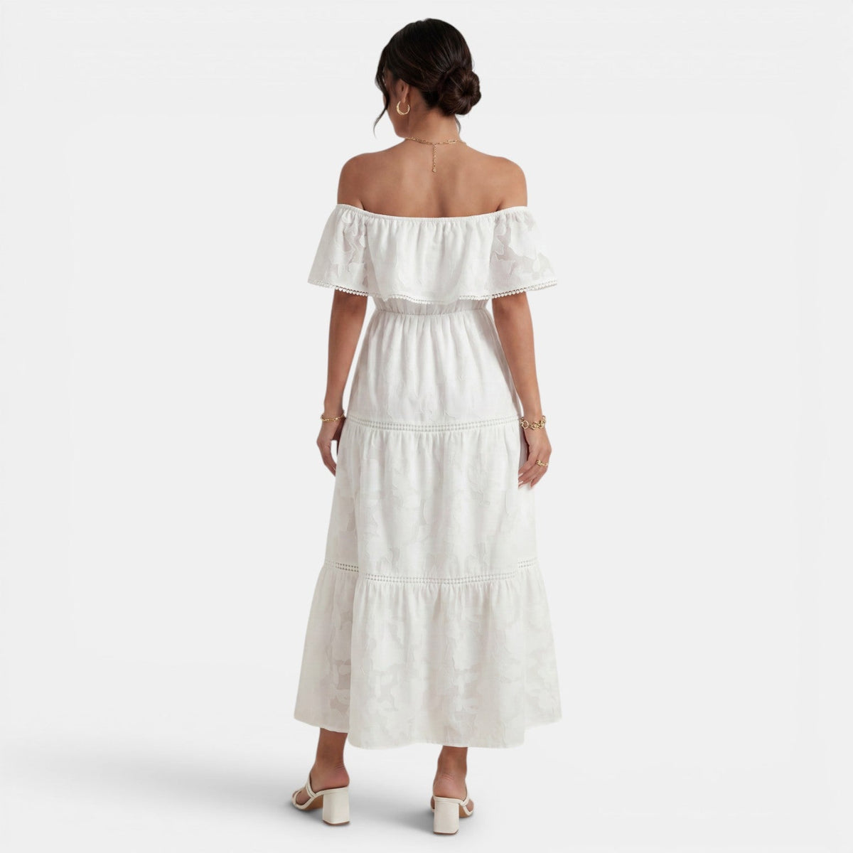 Vestido Boho Mujer Hombros Descubiertos