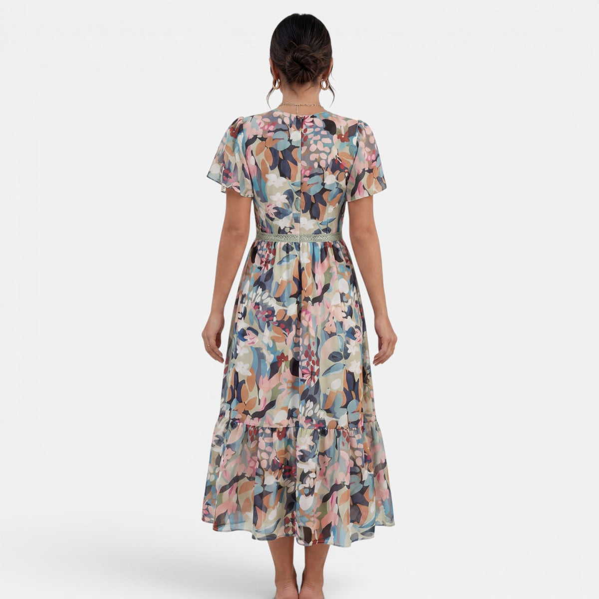 Vestido Midi Floral Mujer Verano