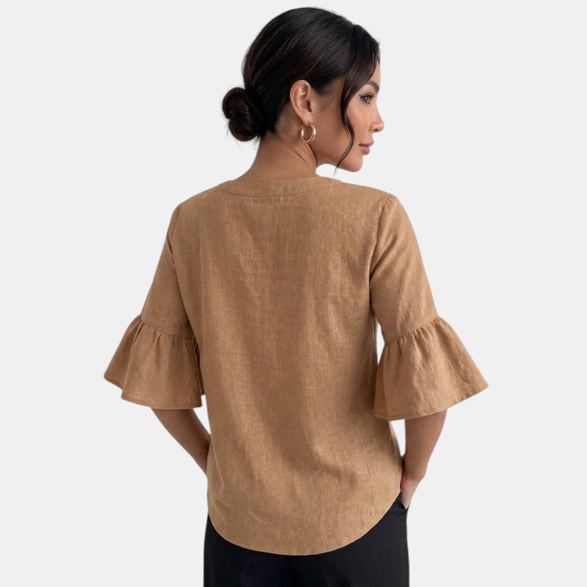 Blusa Lino Mujer Verano Oversize