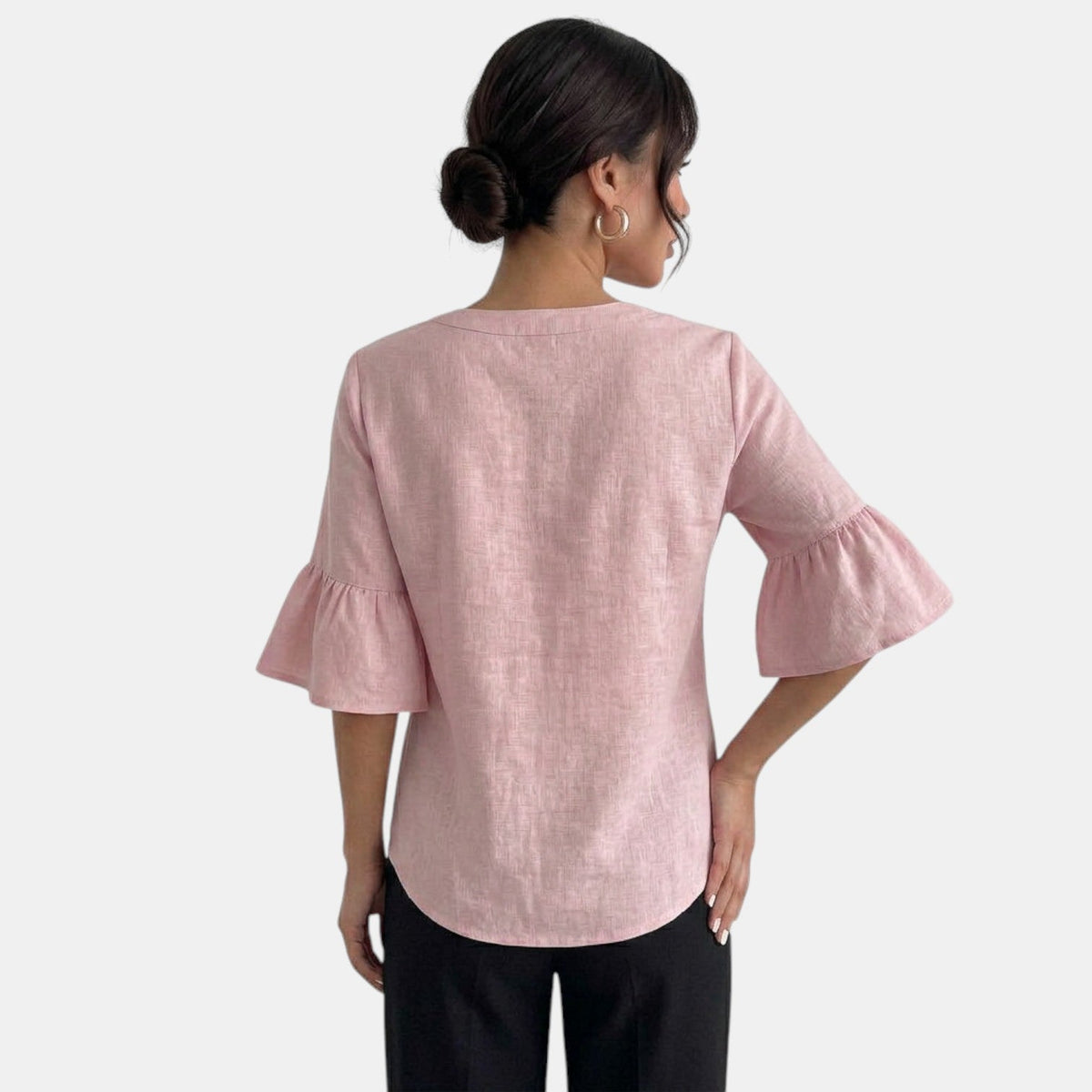 Blusa Lino Mujer Verano Oversize