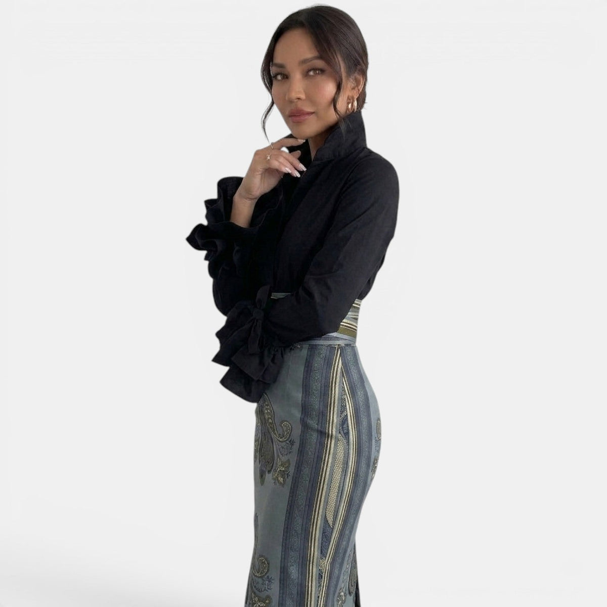 Camisa Mujer Volantes Elegante