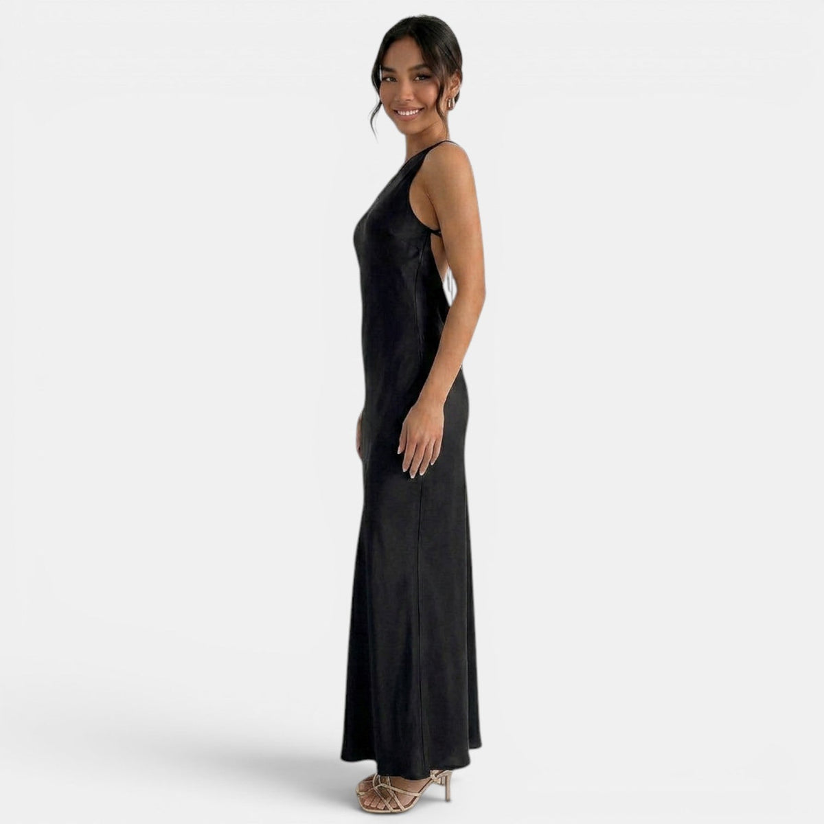 Vestido Largo Encaje Espalda Abierta