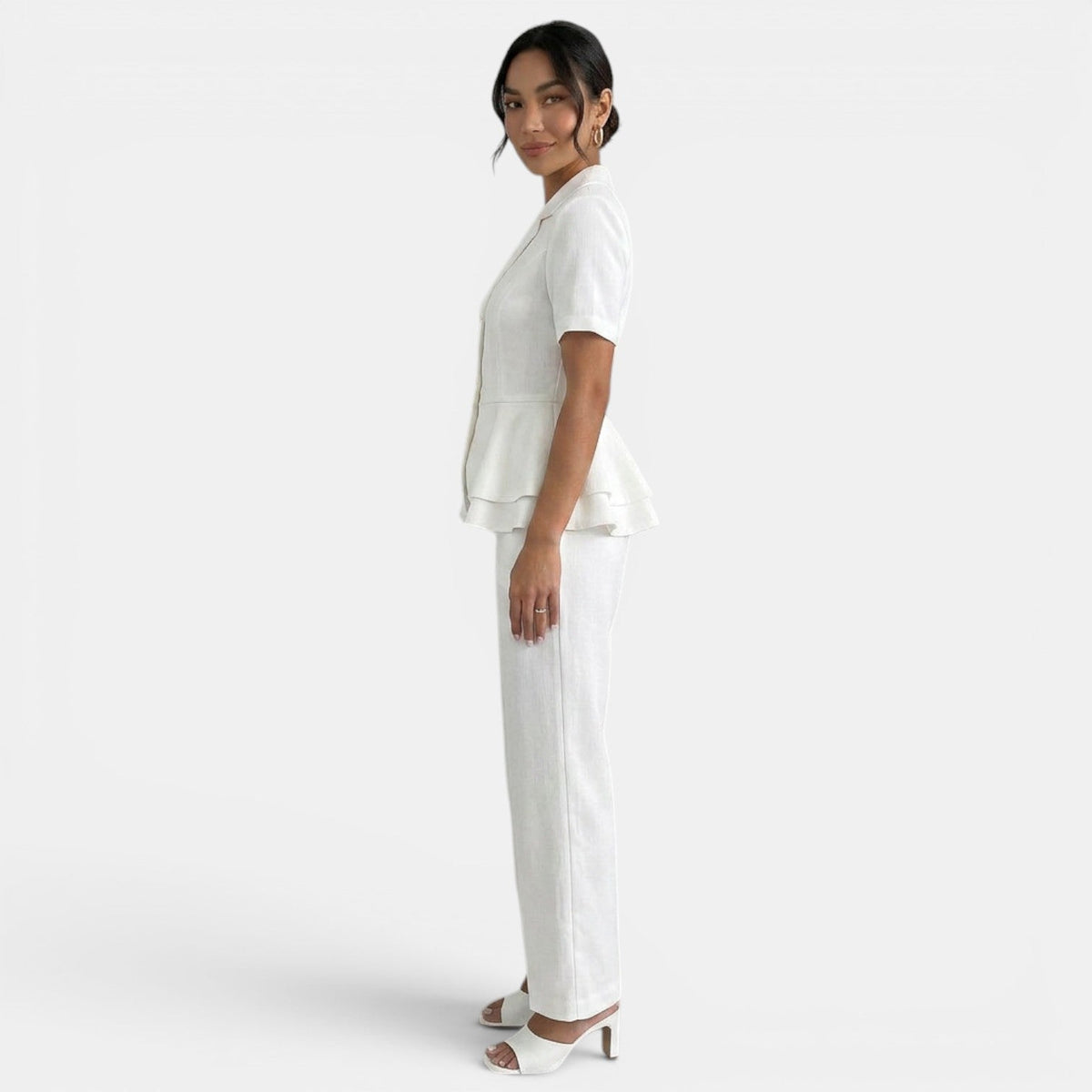 Conjunto Blanco Blazer Pantalón