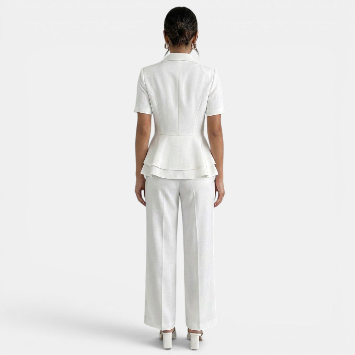 Conjunto Blanco Blazer Pantalón