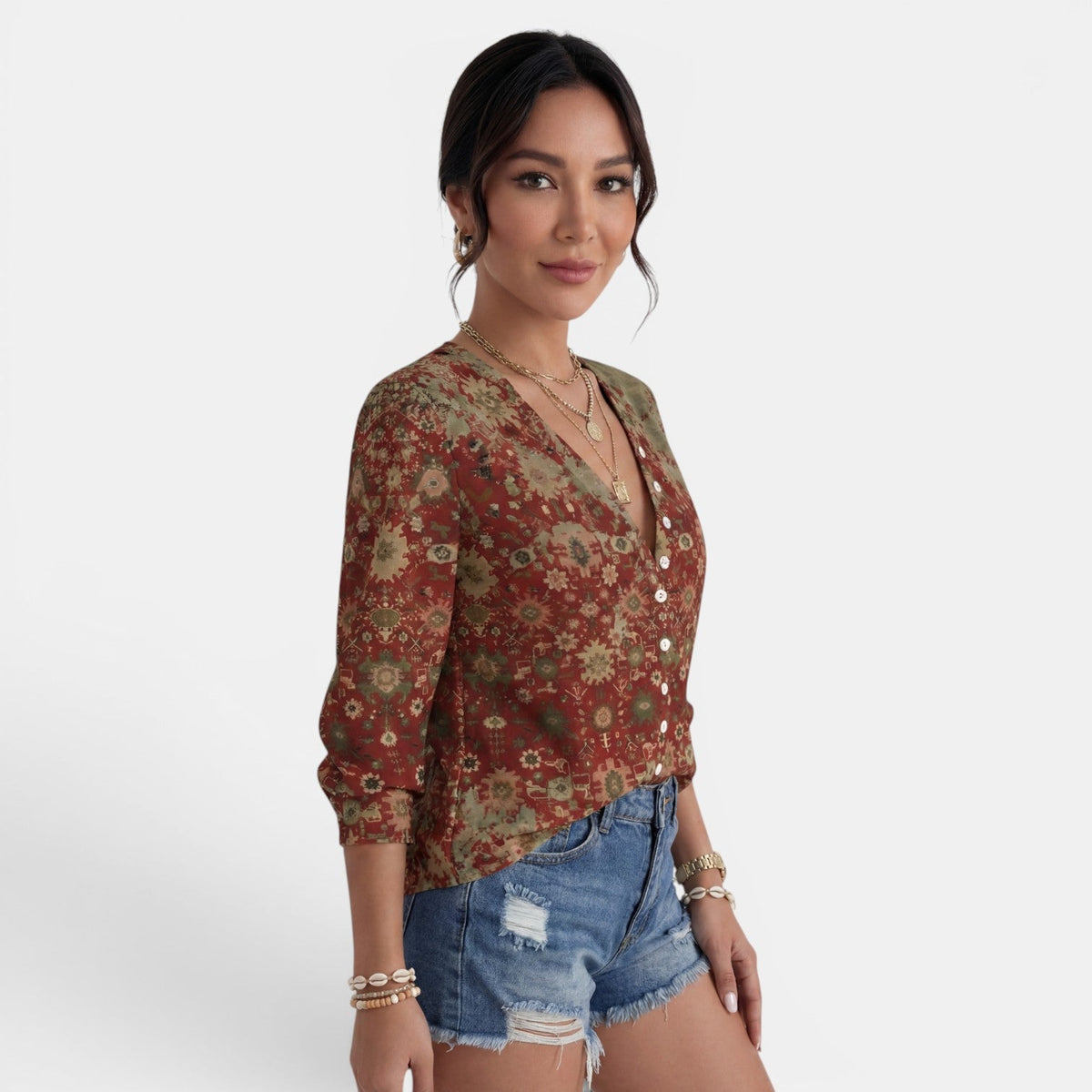 Blusa Boho Mujer Floral