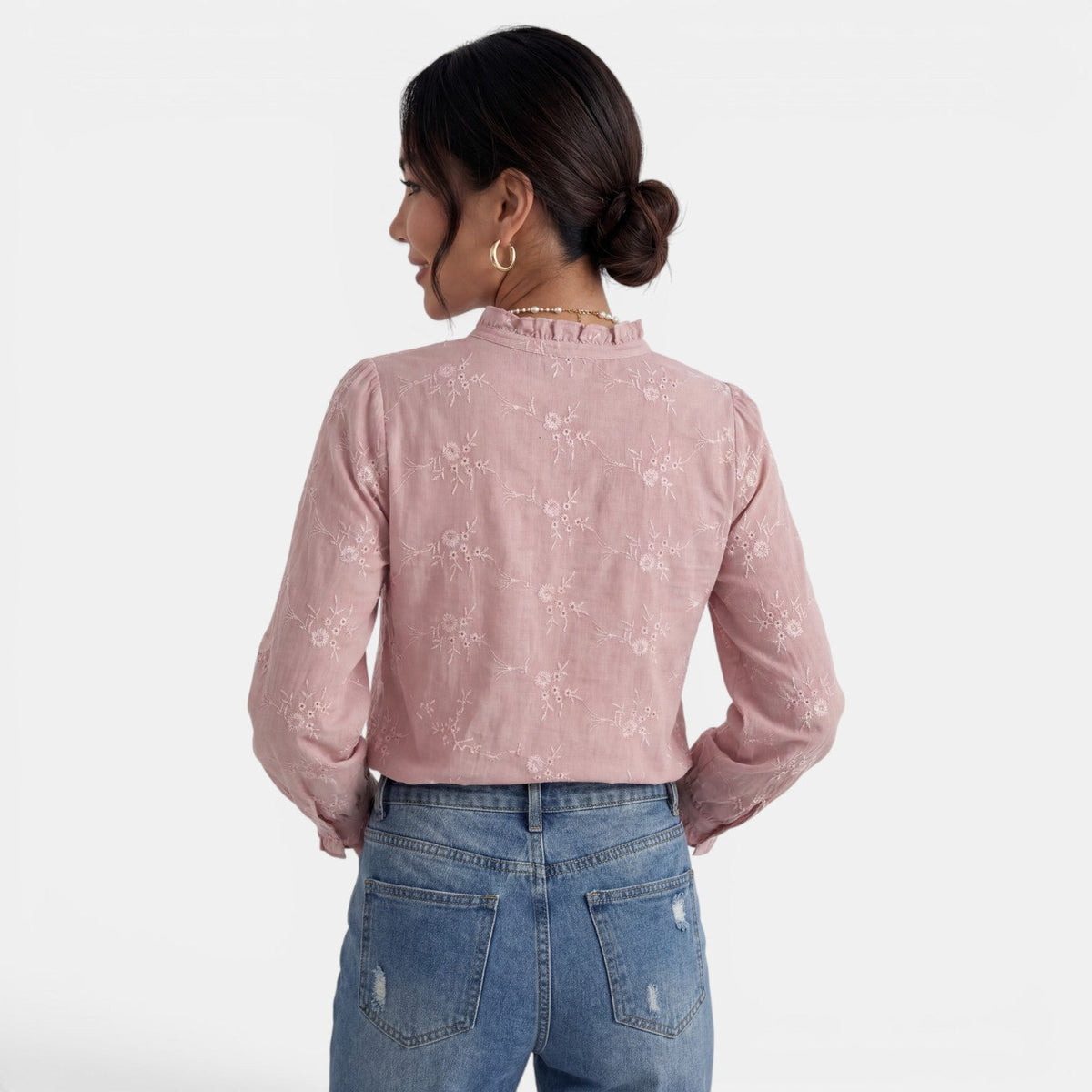 Blusa Mujer Color Sólido Elegante