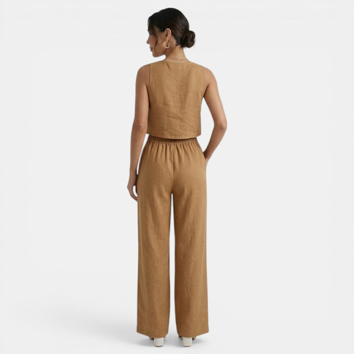 Conjunto Verano Mujer sin Mangas y Pantalón Holgado