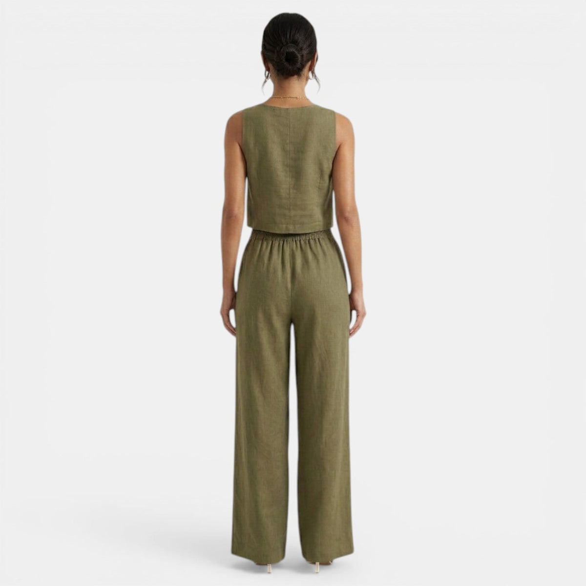 Conjunto Verano Mujer sin Mangas y Pantalón Holgado