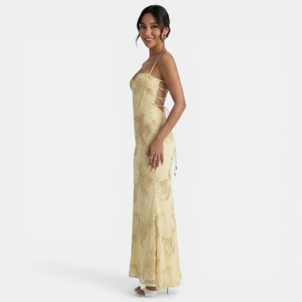 Vestido Maxi Bodycon Flores
