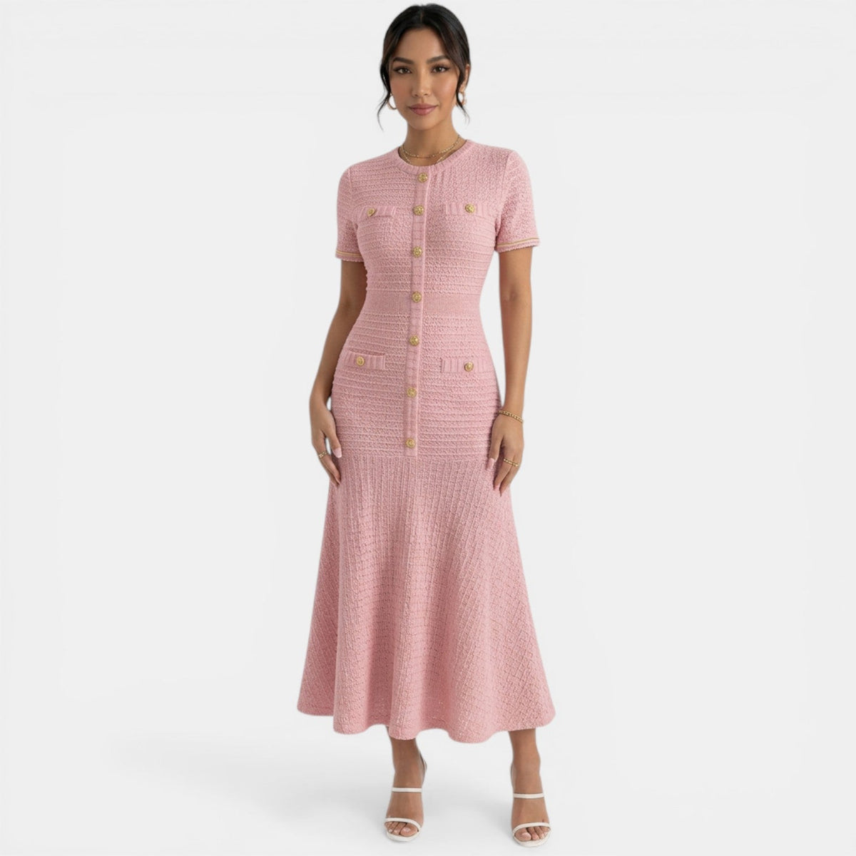Vestido Midi Elegante Mujer