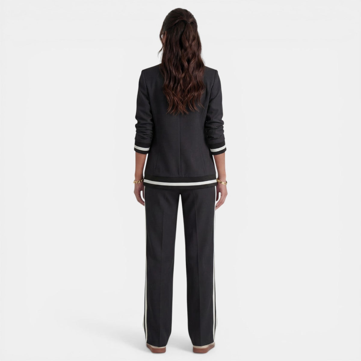 Conjunto Mujer Blazer y Pantalón Ancho