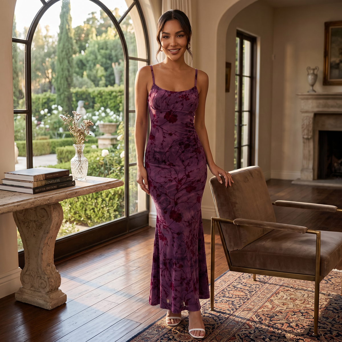 Vestido Largo Floral Mujer