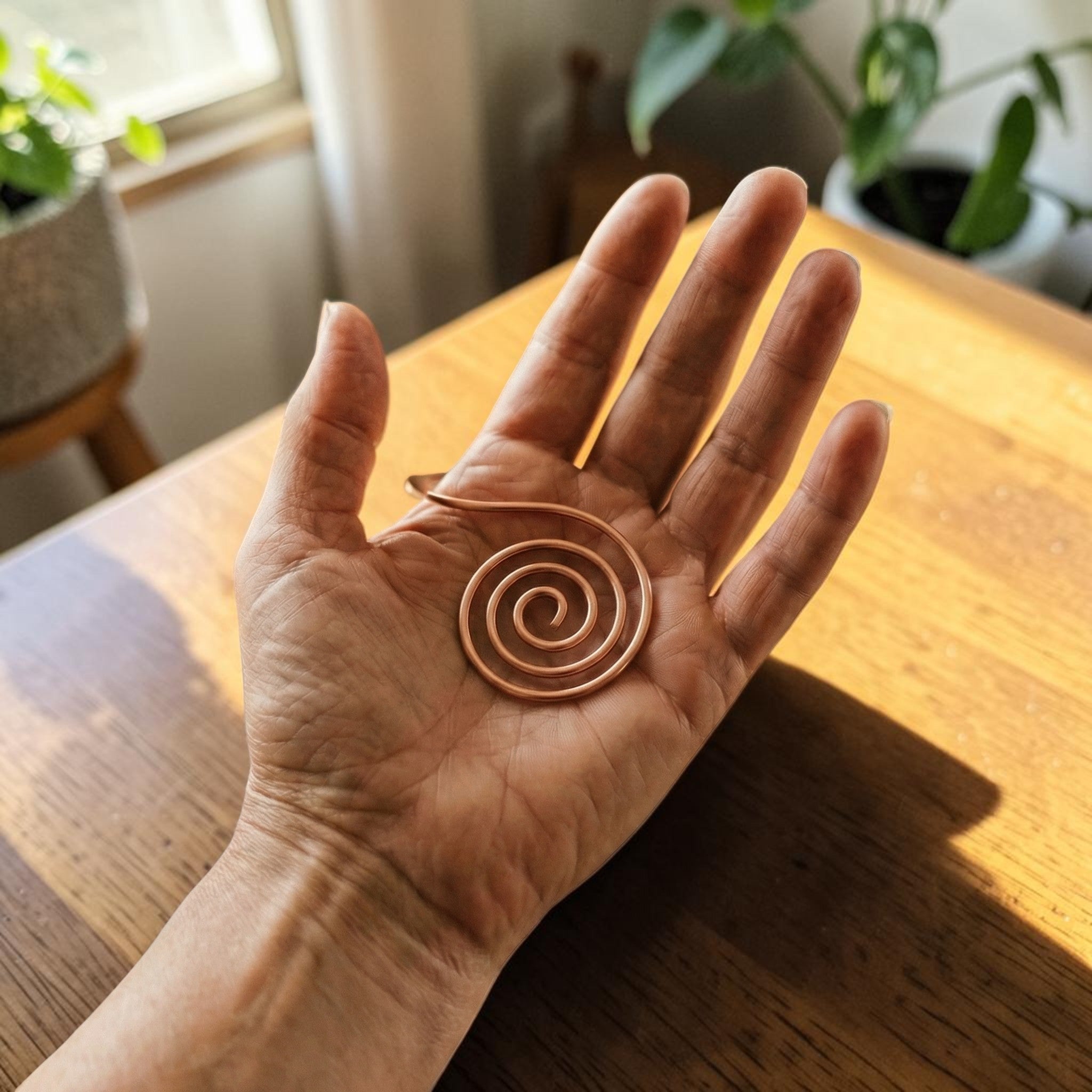 Pulsera Espiral Fluir de Cobre