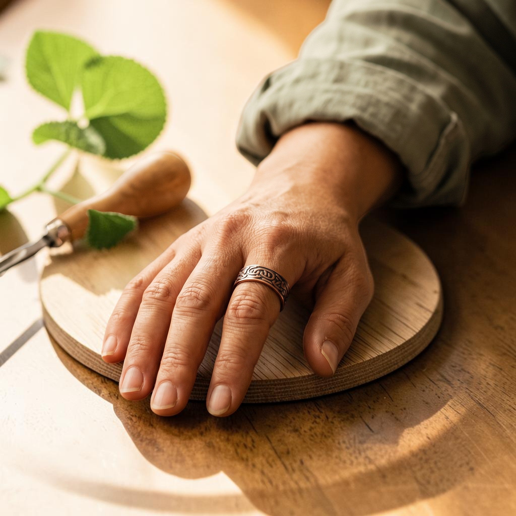 Anillo Brote de Cobre