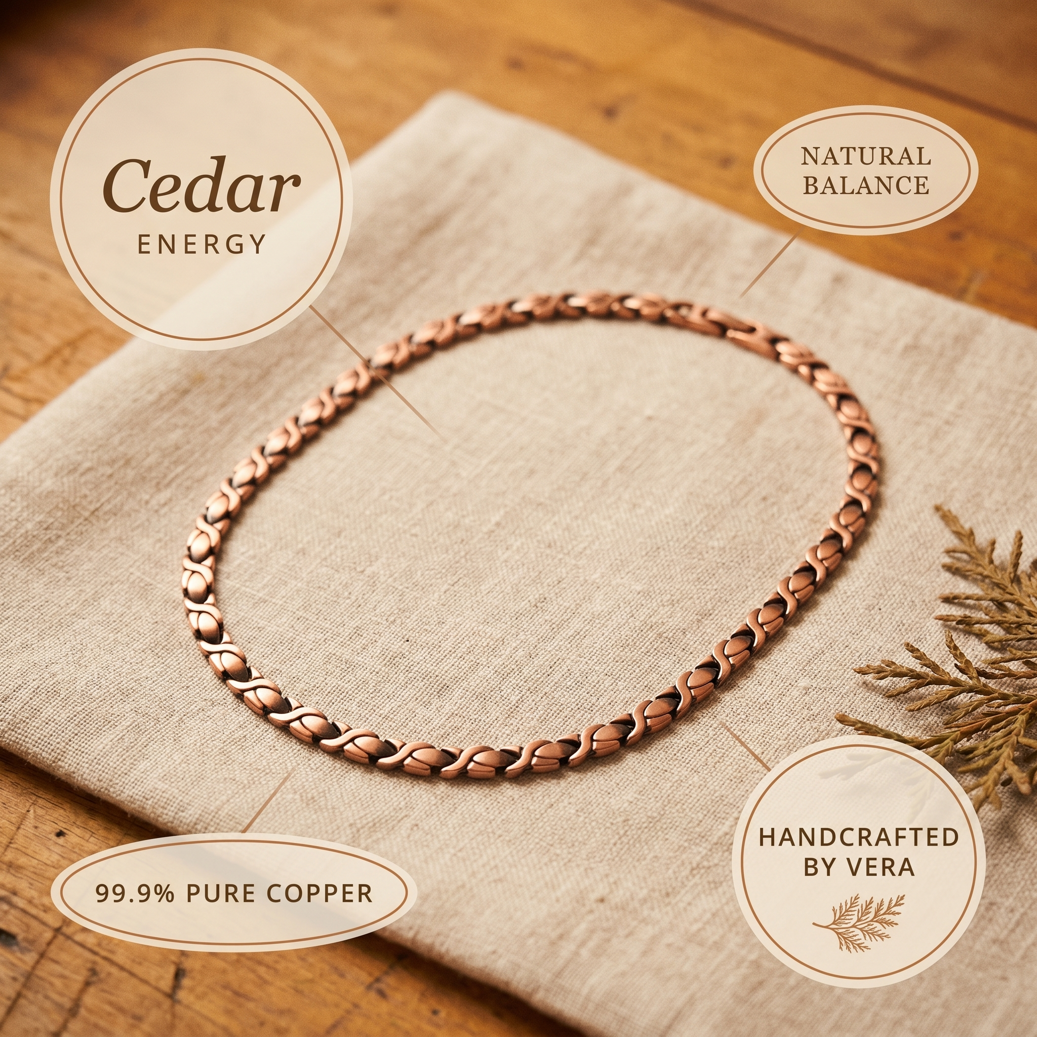 Collar Cedro de Cobre