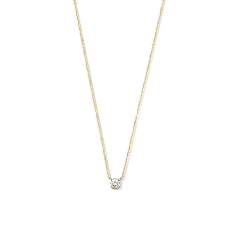 Collar Clea con Piedra Oro Blanco