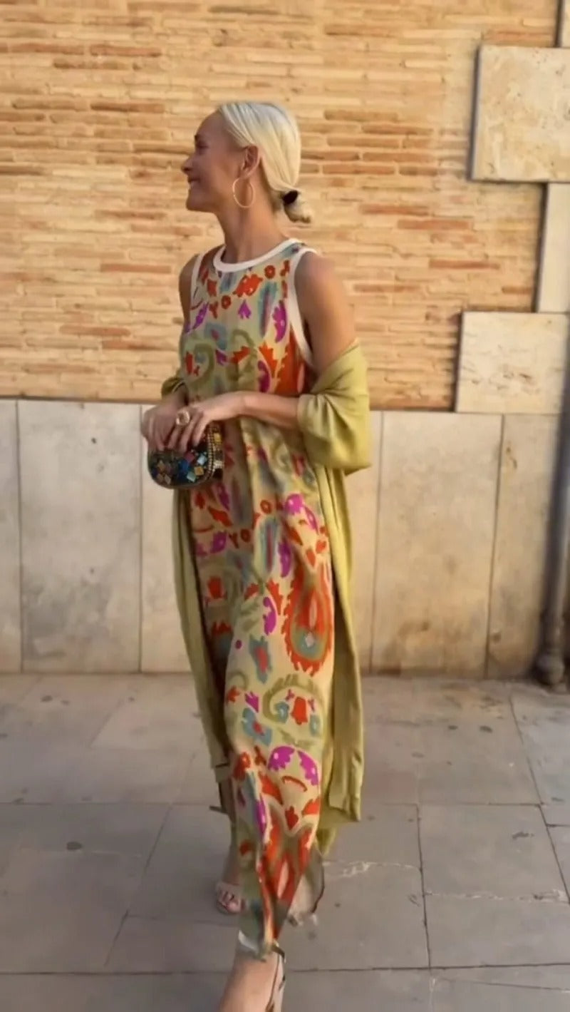 Martha | Abito fluido con stola