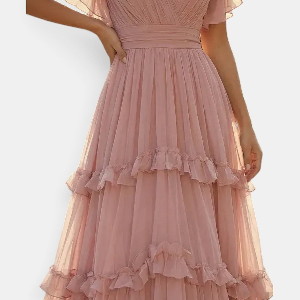 Vestido Invitada de Boda Largo Verano con Volantes