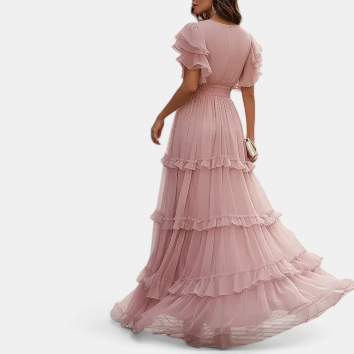 Vestido Invitada de Boda Largo Verano con Volantes