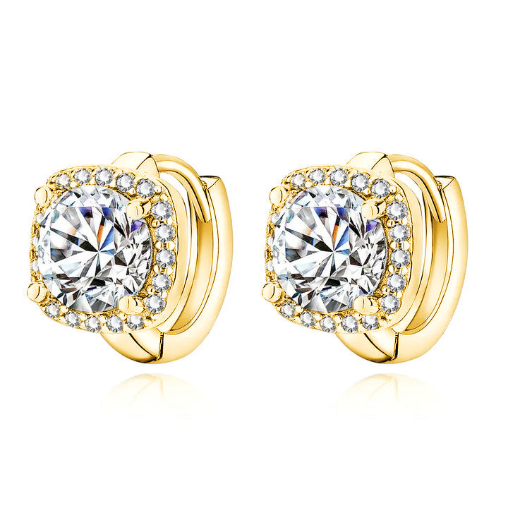 Pendientes Nadine Cuadrados Oro Blanco