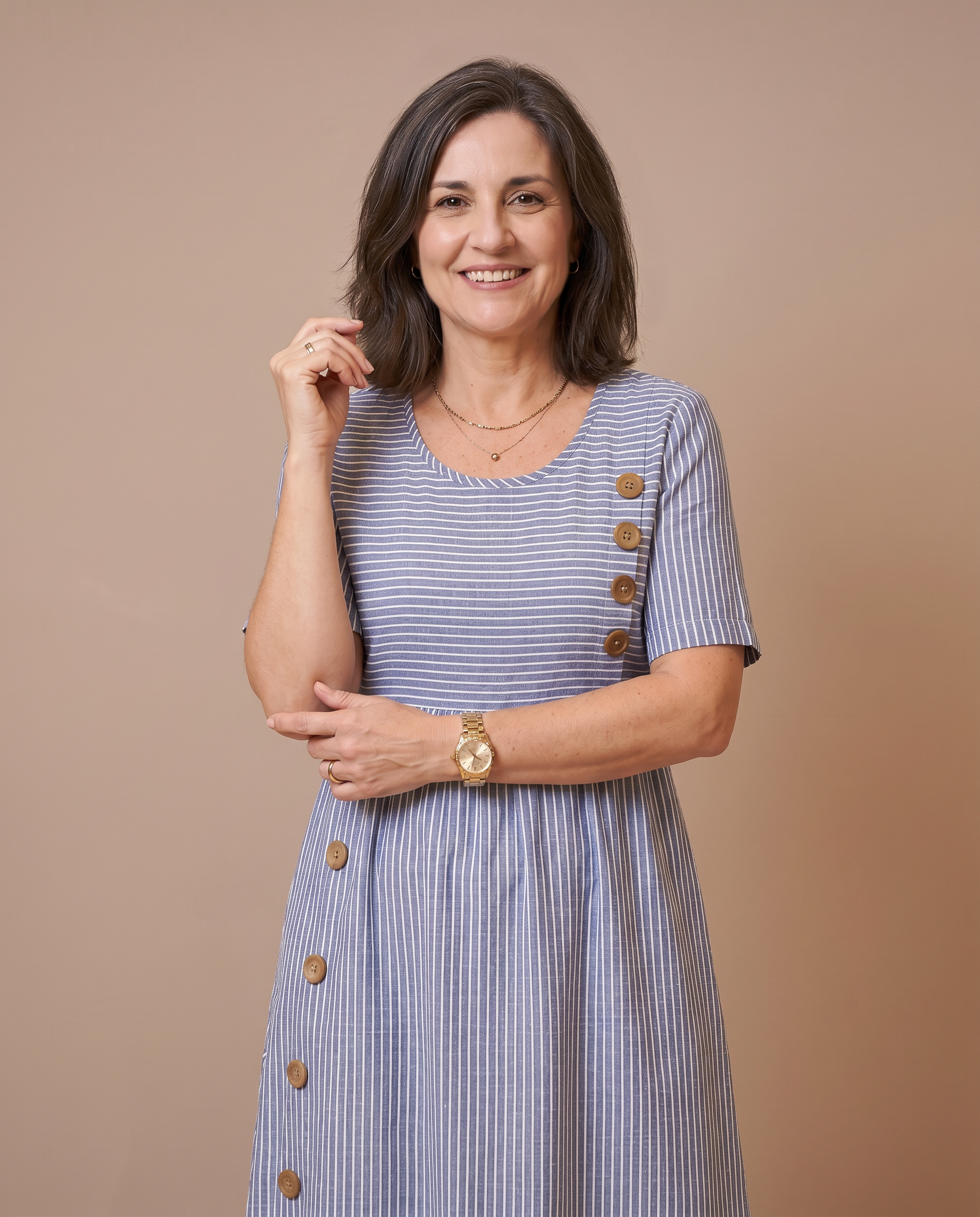 Dori | Striped Midi Dress