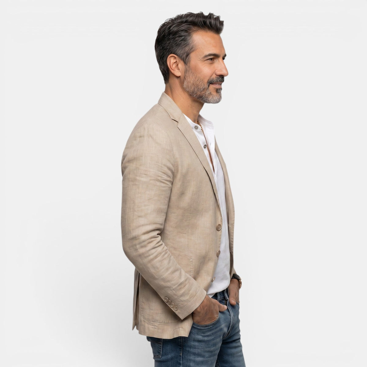 Blazer Hombre Slim Fit Premium – Americana Elegante Ligera con Solapa Clásica