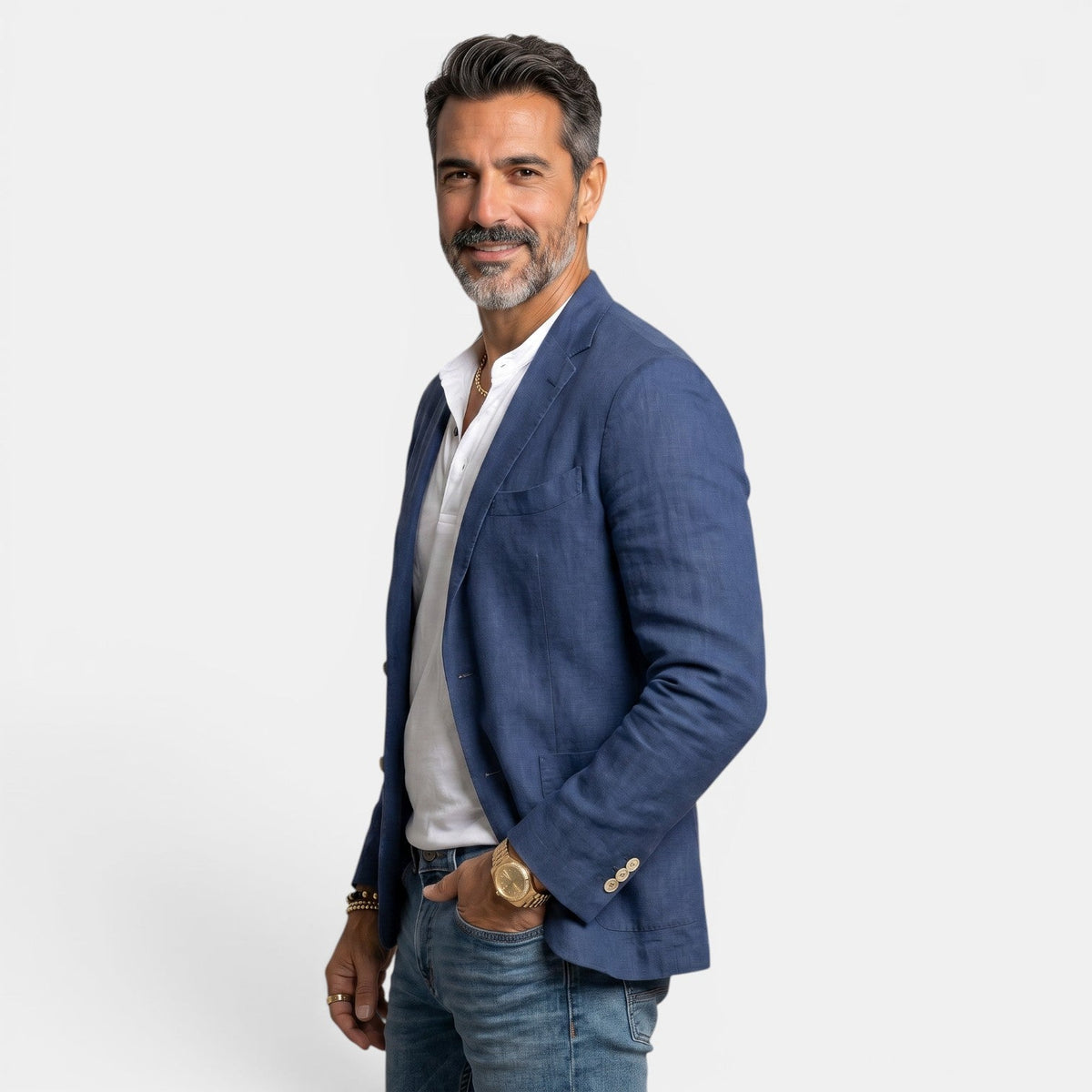 Blazer Hombre Slim Fit Premium – Americana Elegante Ligera con Solapa Clásica