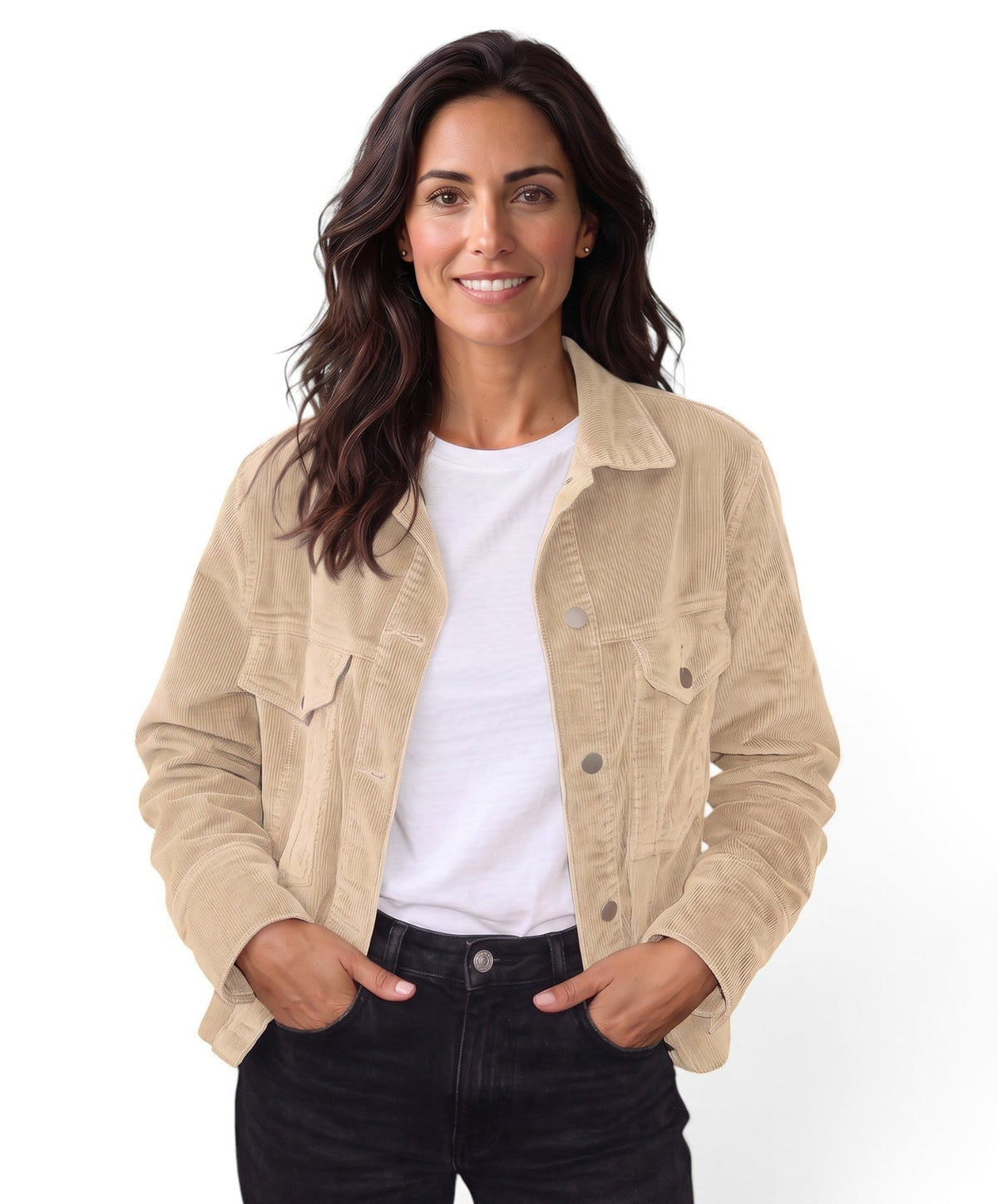 Chaqueta Mujer Casual de Corte Relajado y Versátil