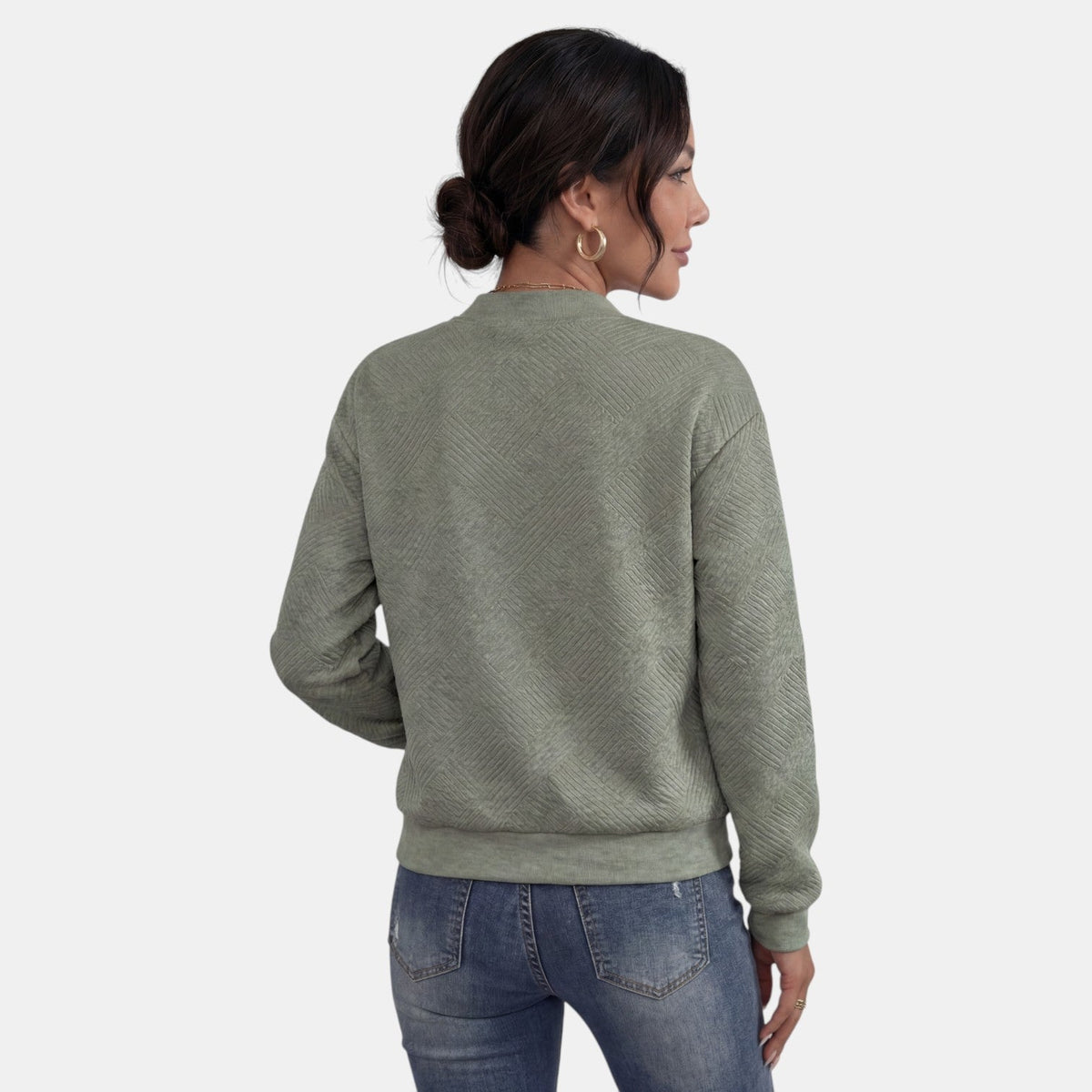 Chaqueta Mujer Entretiempo con Cremallera y Bolsillos