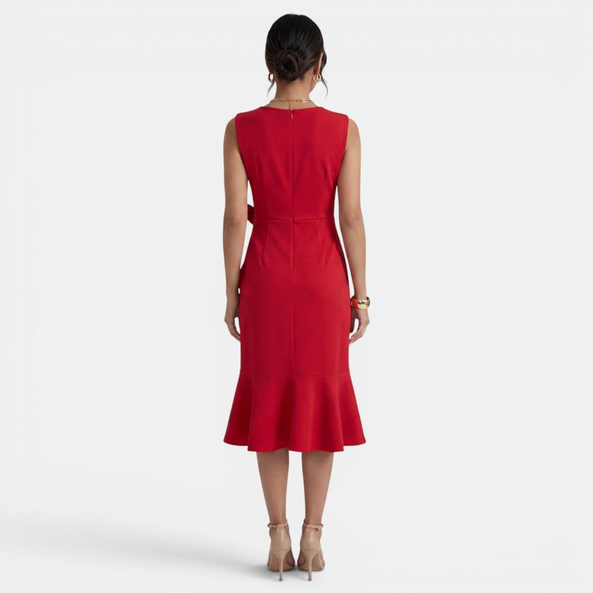 Vestido Midi Mujer Entallado Elegante