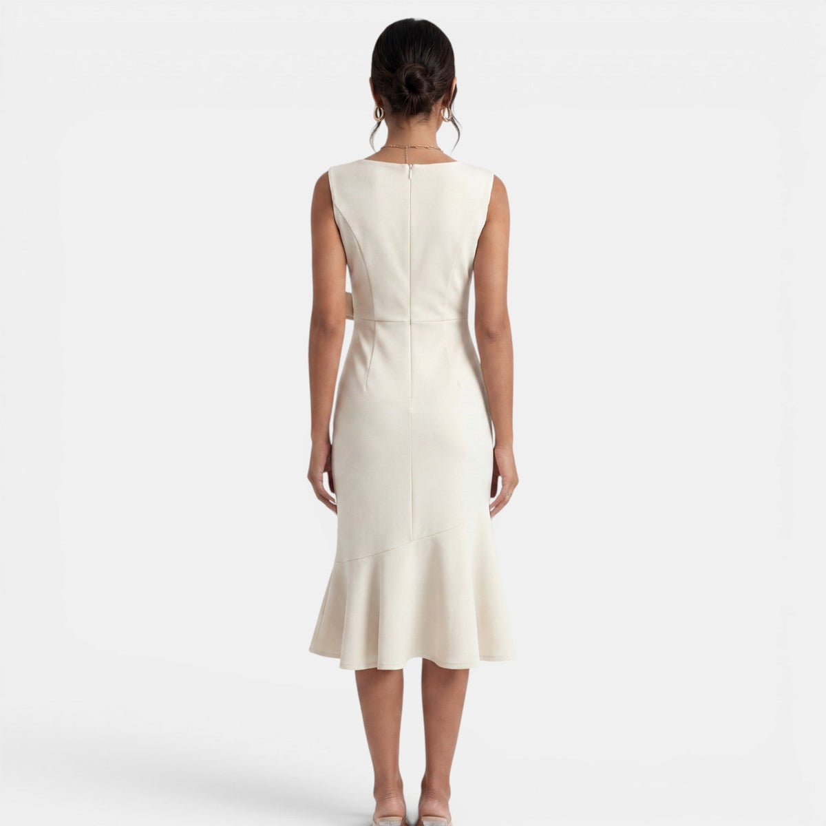 Vestido Midi Mujer Entallado Elegante