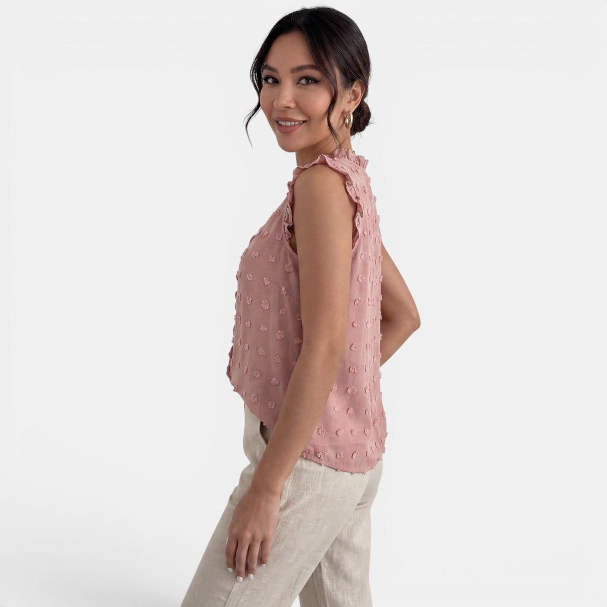 Blusa Mujer Volantes Elegante