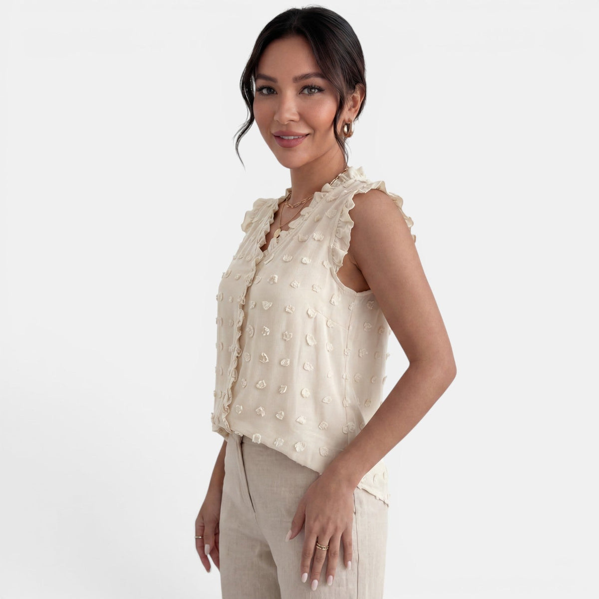 Blusa Mujer Volantes Elegante