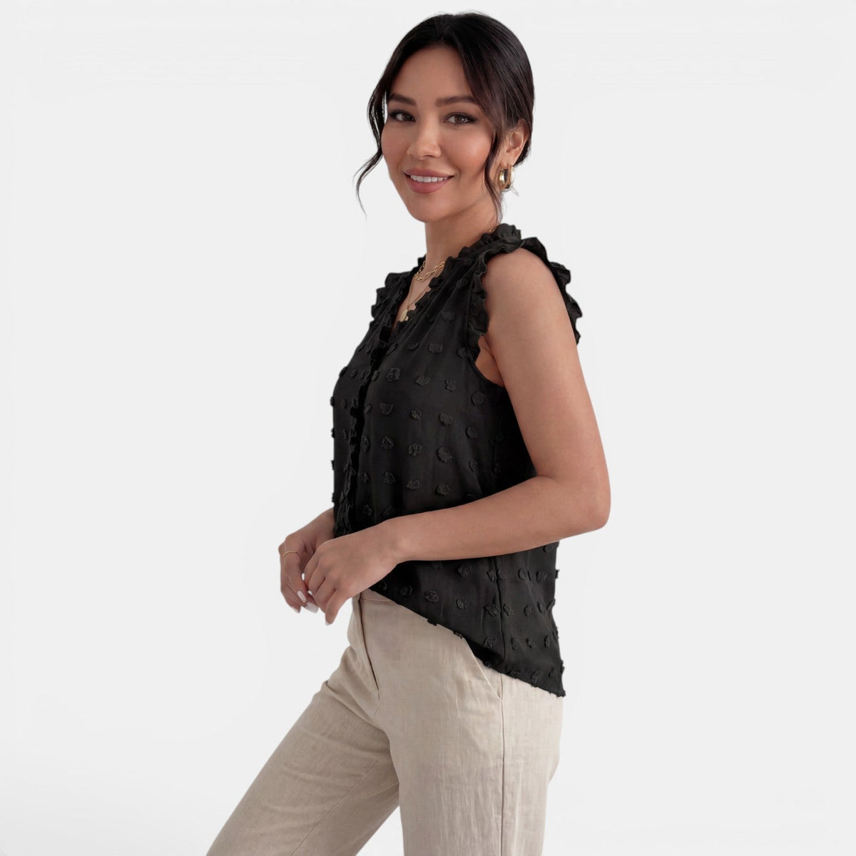 Blusa Mujer Volantes Elegante