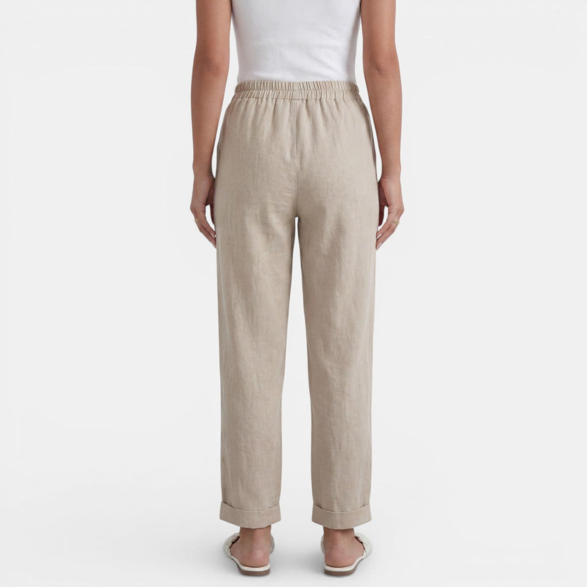 Pantalón Lino Mujer Cintura Alta