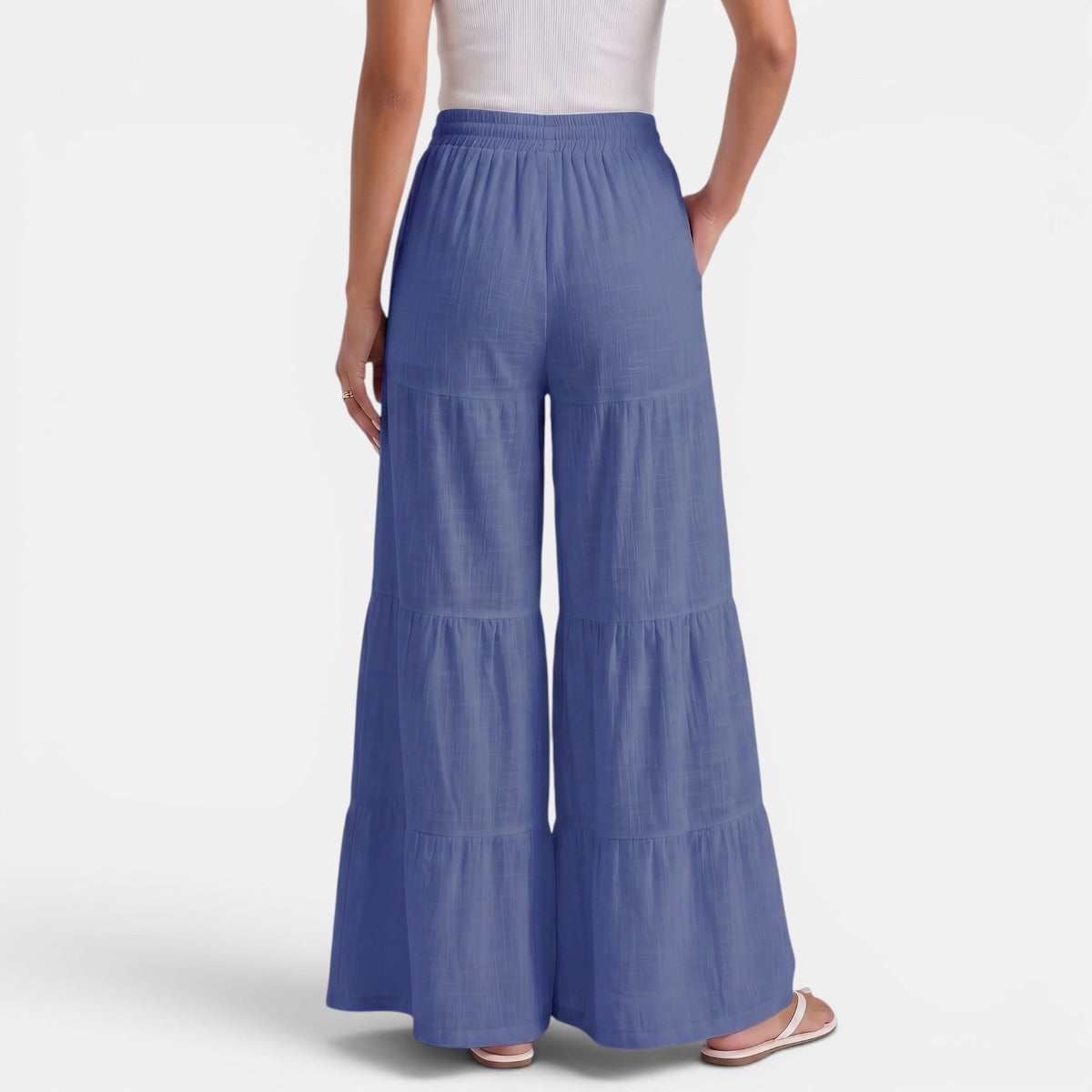 Pantalón Lino Mujer Cordón Ancho