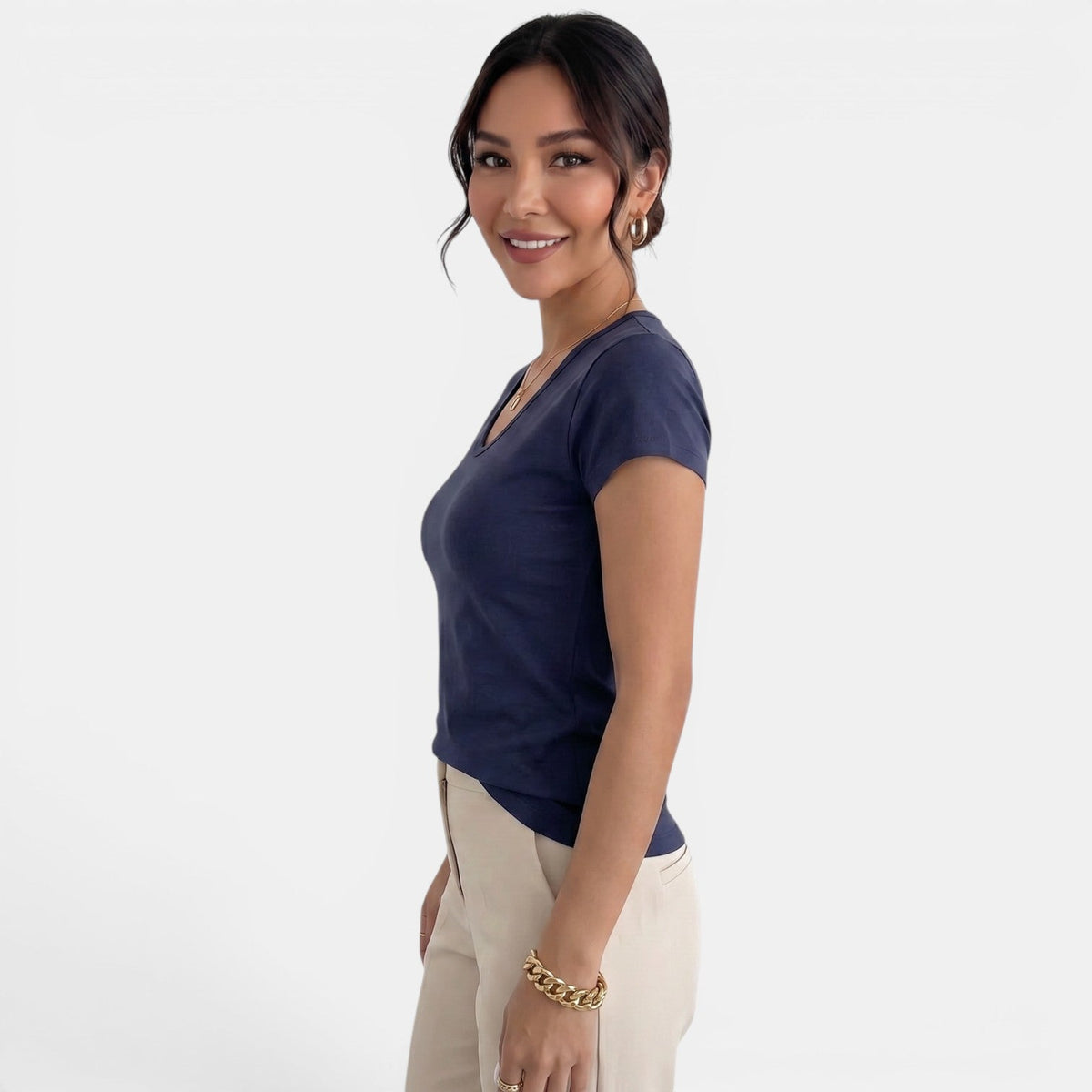 Camiseta Mujer Cuello U
