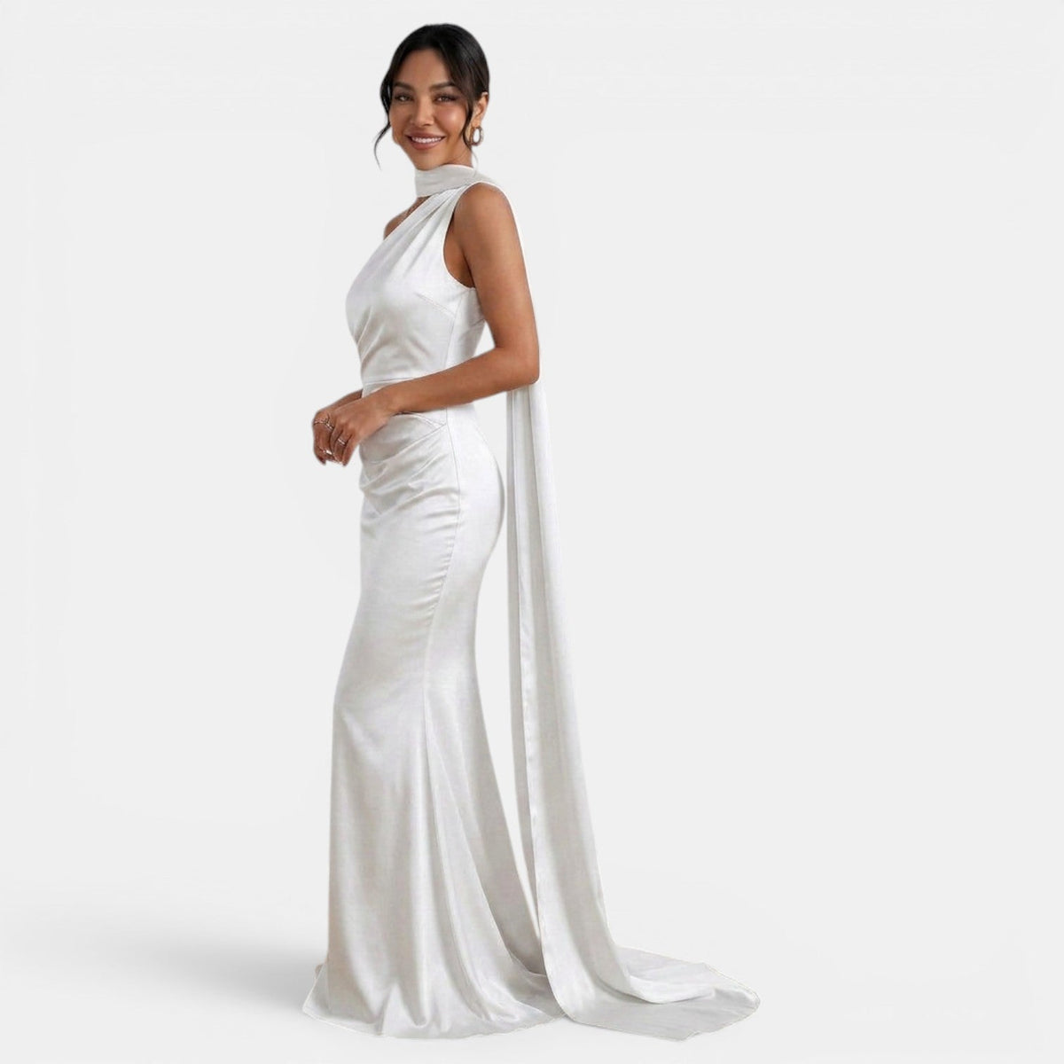 Vestido Largo Mujer Halter Elegante