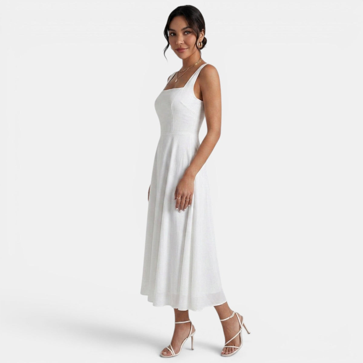 Vestido Midi Verano Elegante Mujer
