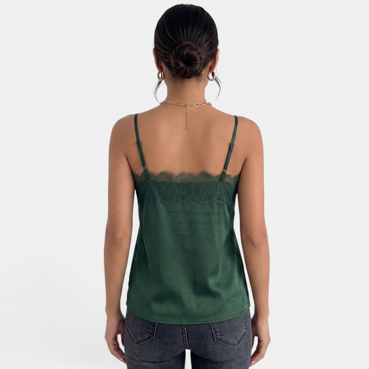 Camiseta Tirantes Mujer Encaje Cuello V