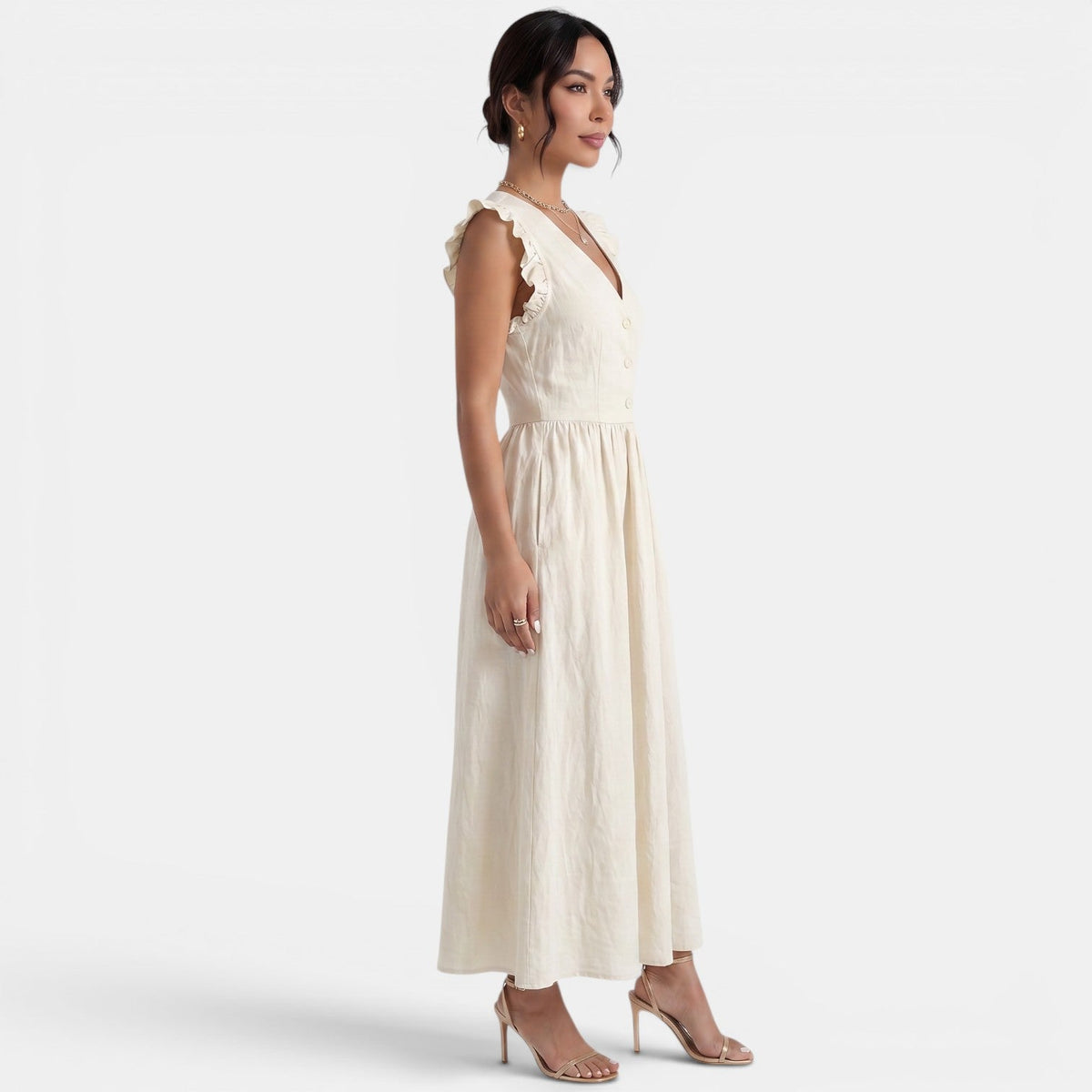 Vestido Largo Verano Mujer Volantes