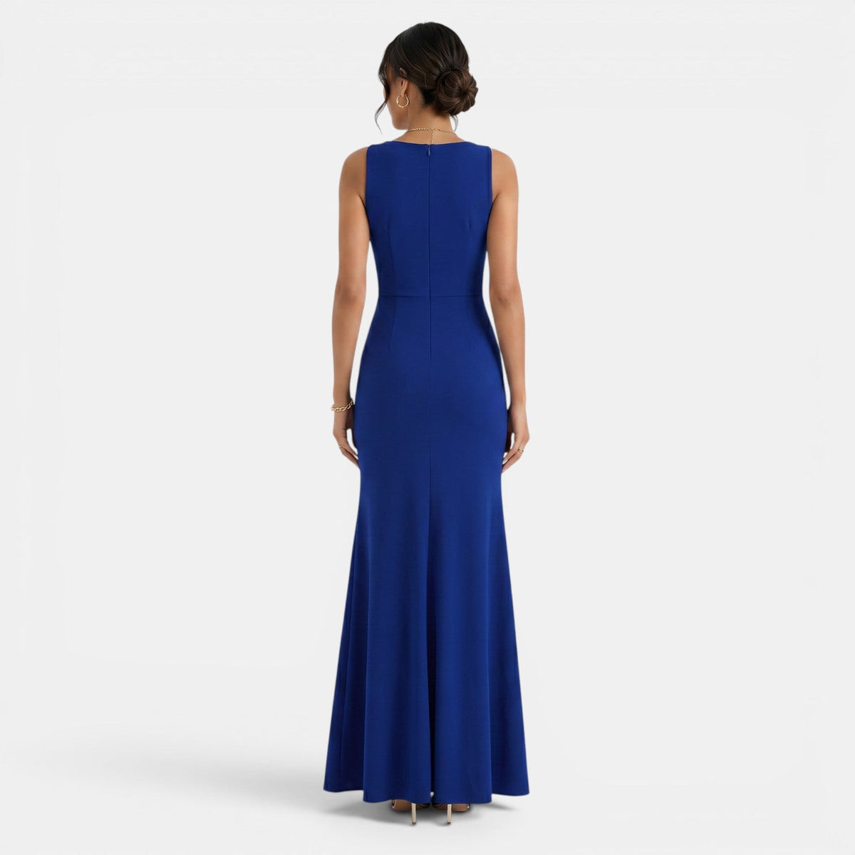 Vestido Fiesta Elegante Azul Mujer
