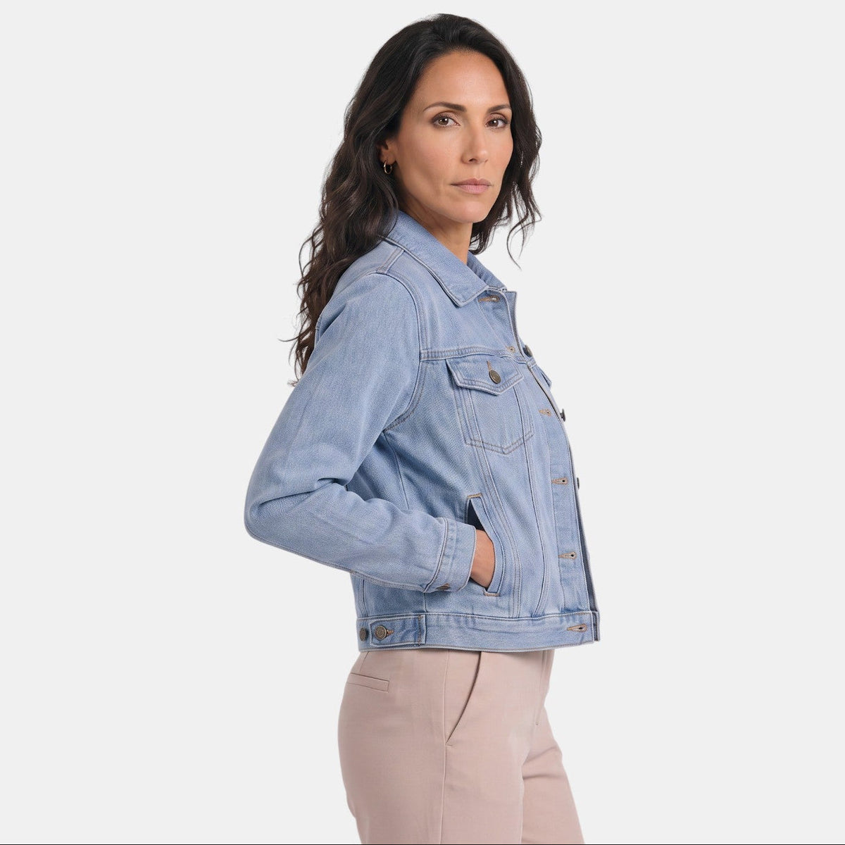 Chaqueta Vaquera Mujer Premium – Corte Recto Clásico