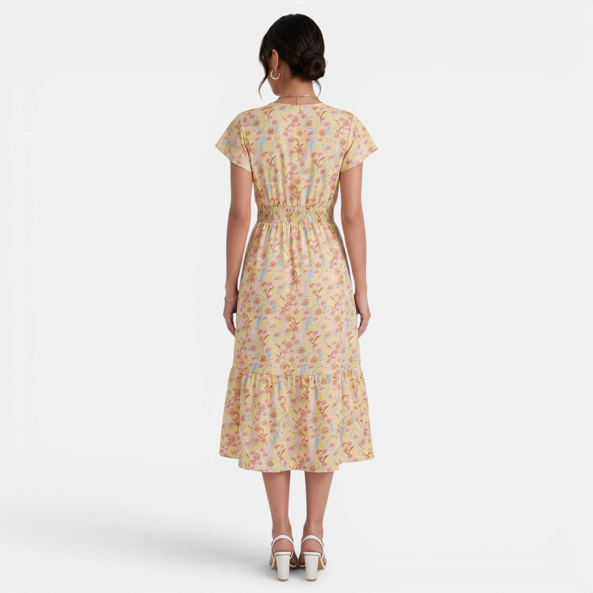 Vestido Midi Floral Mujer Verano