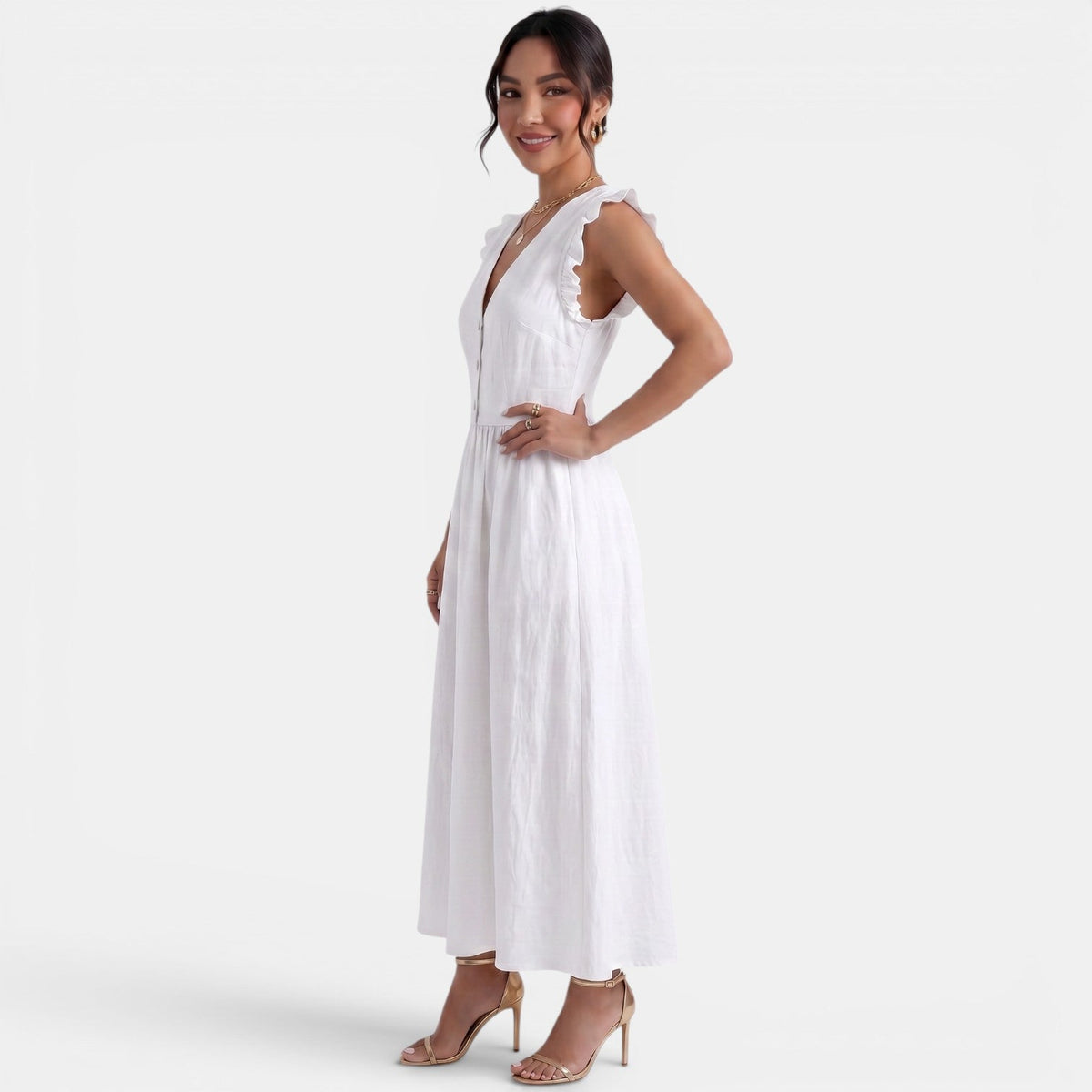 Vestido Largo Verano Mujer Volantes
