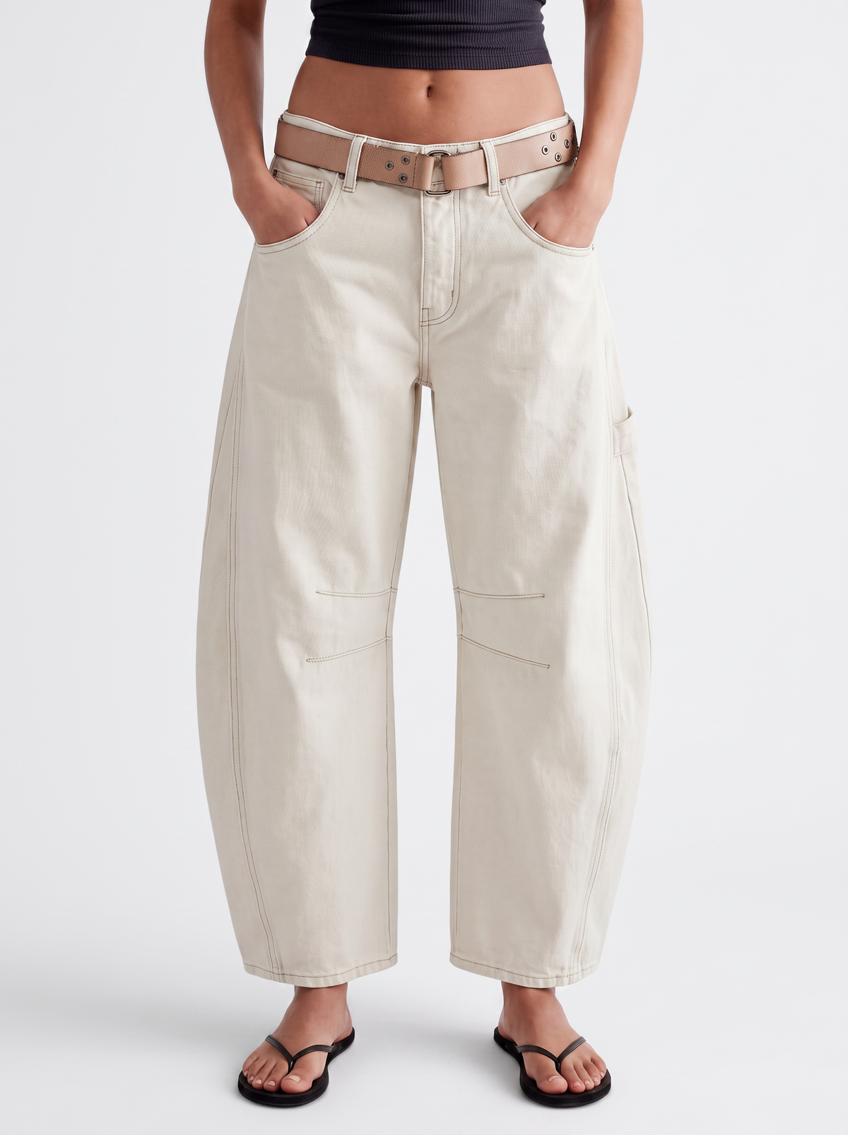 Jeans Mujer Elasticos Tiro Medio Pierna Ancha