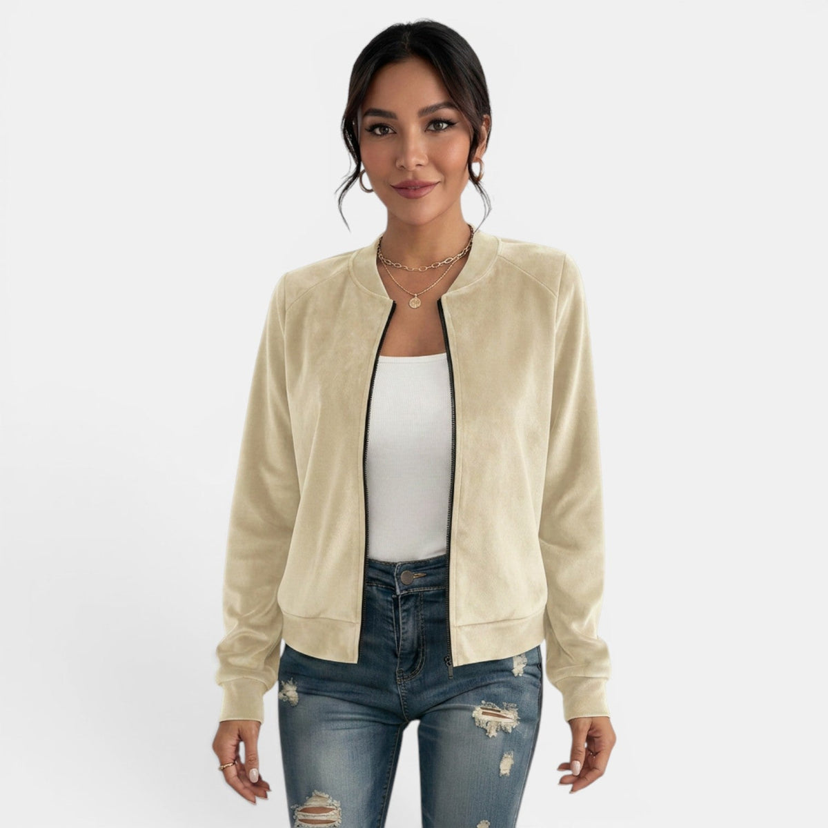 Chaqueta Entretiempo Mujer con Cremallera